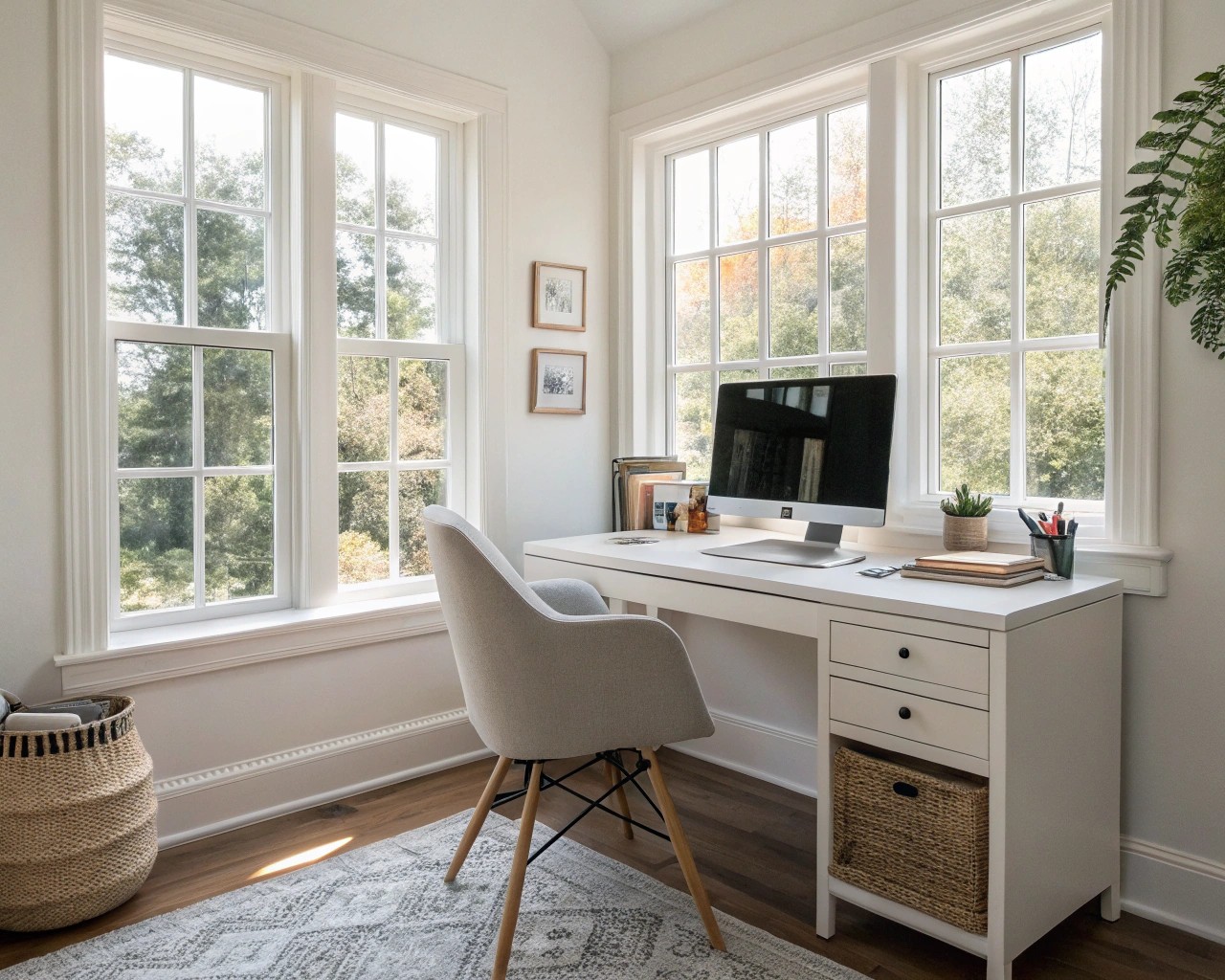 A living room demonstrating minimal intervention strategies for a fresh look with little effort.