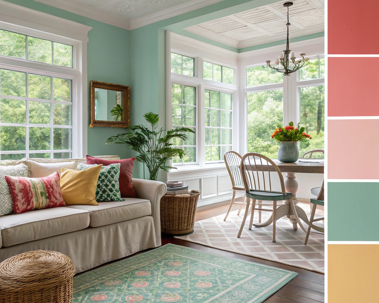 Unified color palettes as a means to integrate diverse design styles.
