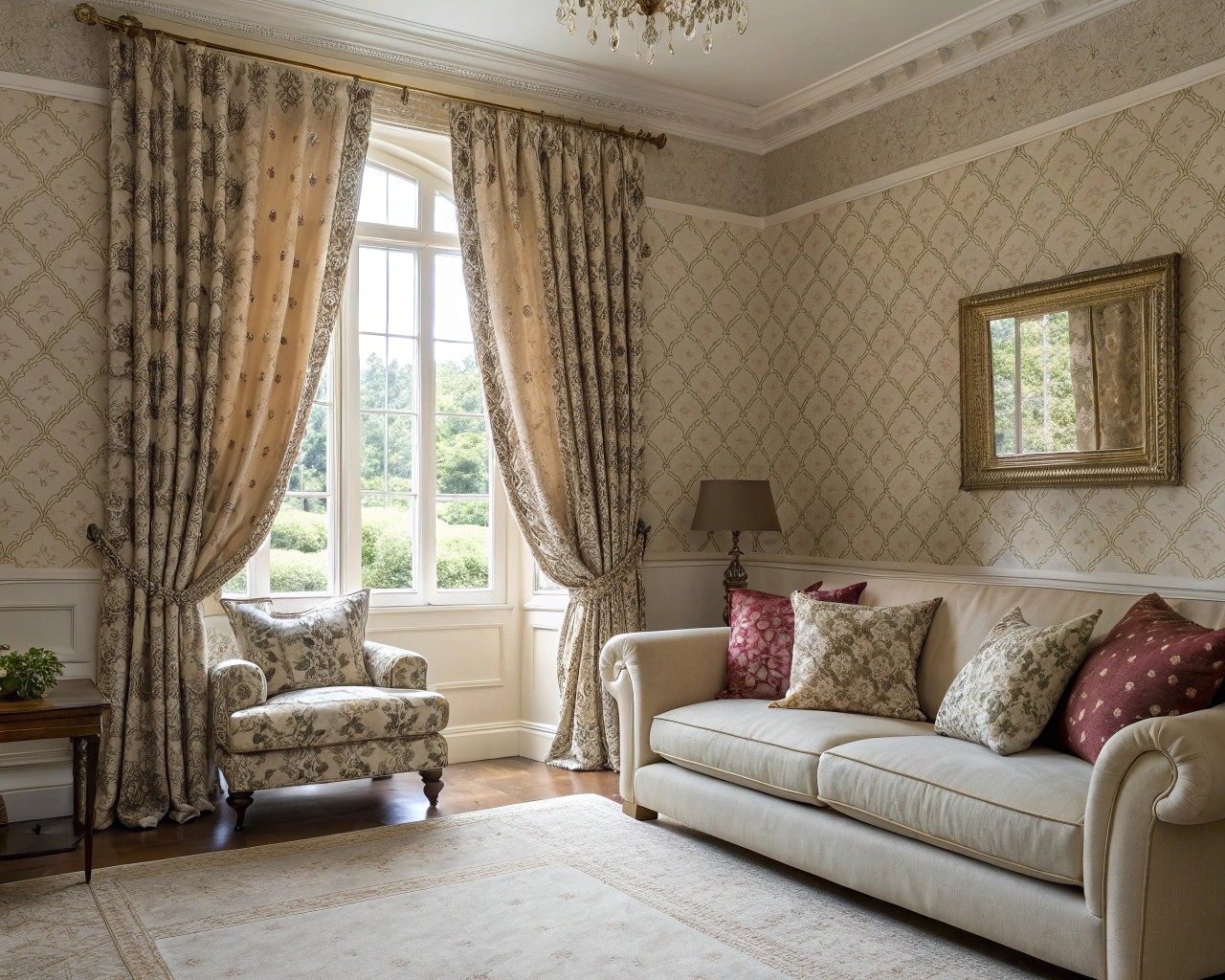 Varying patterns and scales is key to achieving visual harmony in any room.